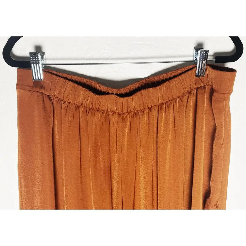 Kobi Halperin Women's‎ A Line Flowy Split Front Slit Skirt Elastic Waist Pockets